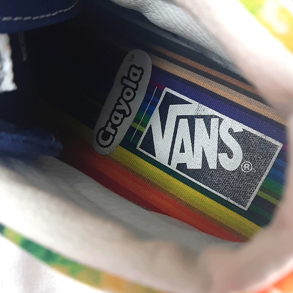 Vans Off The Wall Crayola Mens Shoes Size 4 Womens Size 5.5 Hightop Sk8 Sneakers - Picture 8 of 11